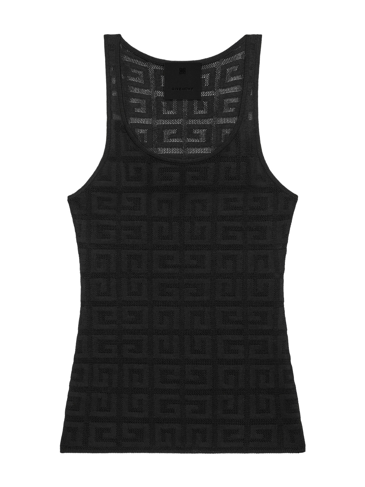 Slim tank top in 4G jacquard