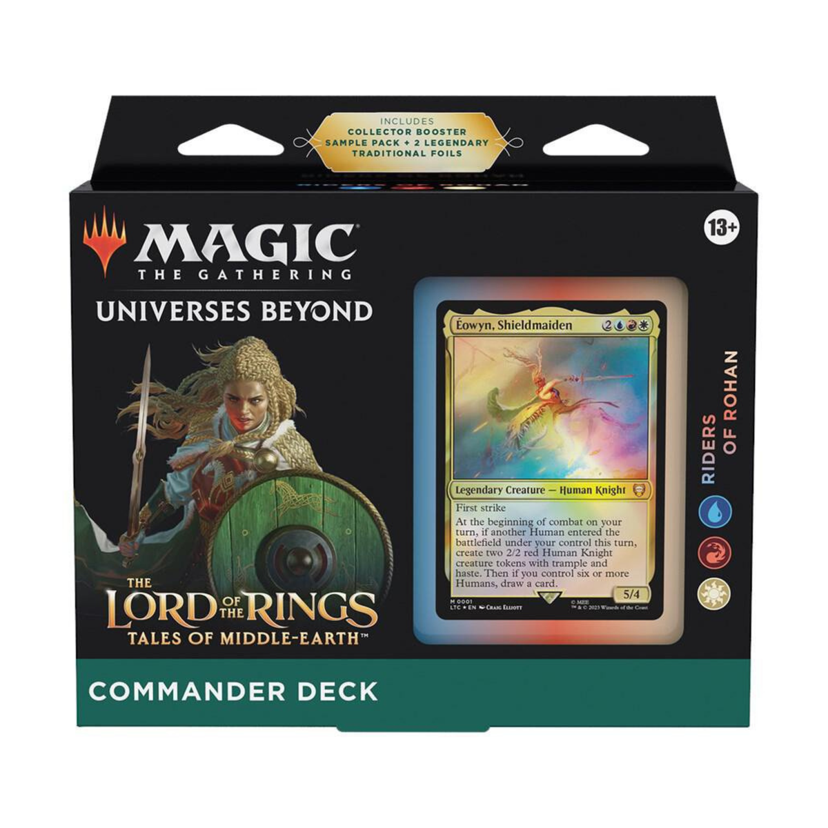 Magic The Gathering LOTR Riders of Rohan Commander Deck sealed with tokens and deck box.