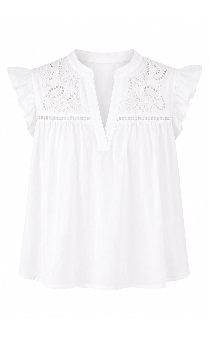 Say INA Copenhagen Top - Alma - White