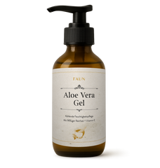 FAUN Aloe Vera Gel – 98% Bio-Aloe Vera mit Vitamin E für Gesicht, Körper und Haare