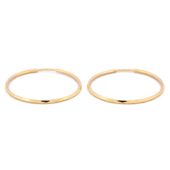 Arracadas Facetadas Oro Sólido  2.4 cm Oro Sólido 10K