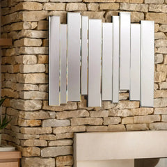 Art Deco Inspired Bevelled Panels Wall Mirror 5