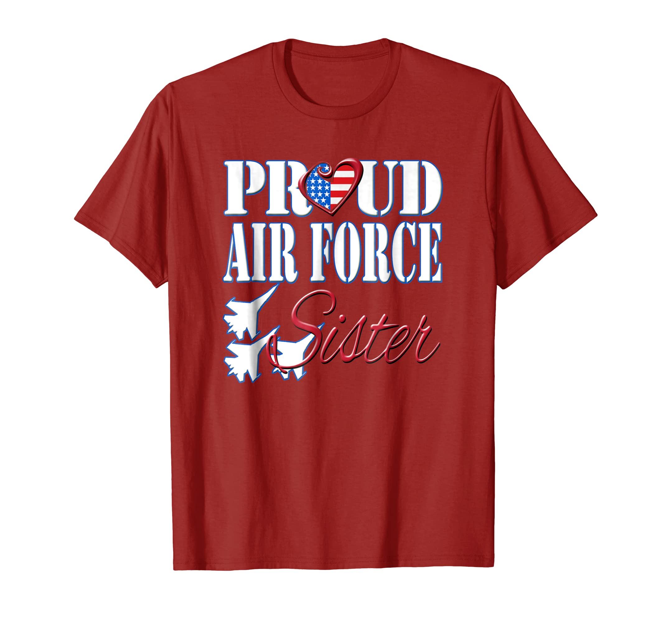 Funny shirts V-neck Tank top Hoodie sweatshirt usa uk au ca gifts for Proud Air Force Sister Shirt US Heart Military Women 1028537