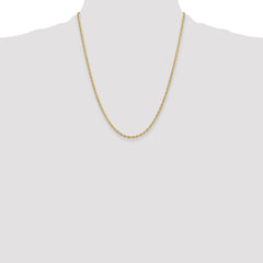 14ky 2.5mm Semi-Solid Rope Chain - 11