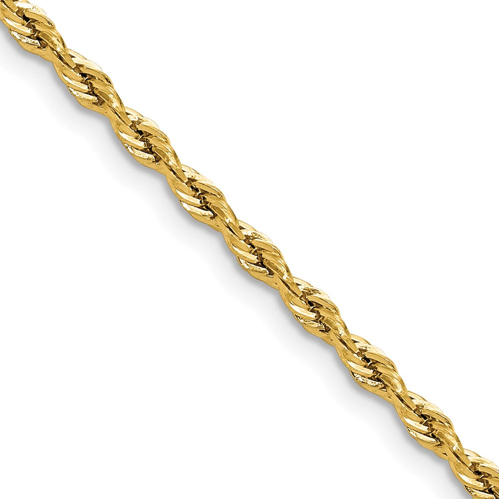 14ky 2.5mm Semi-Solid Rope Chain - 11