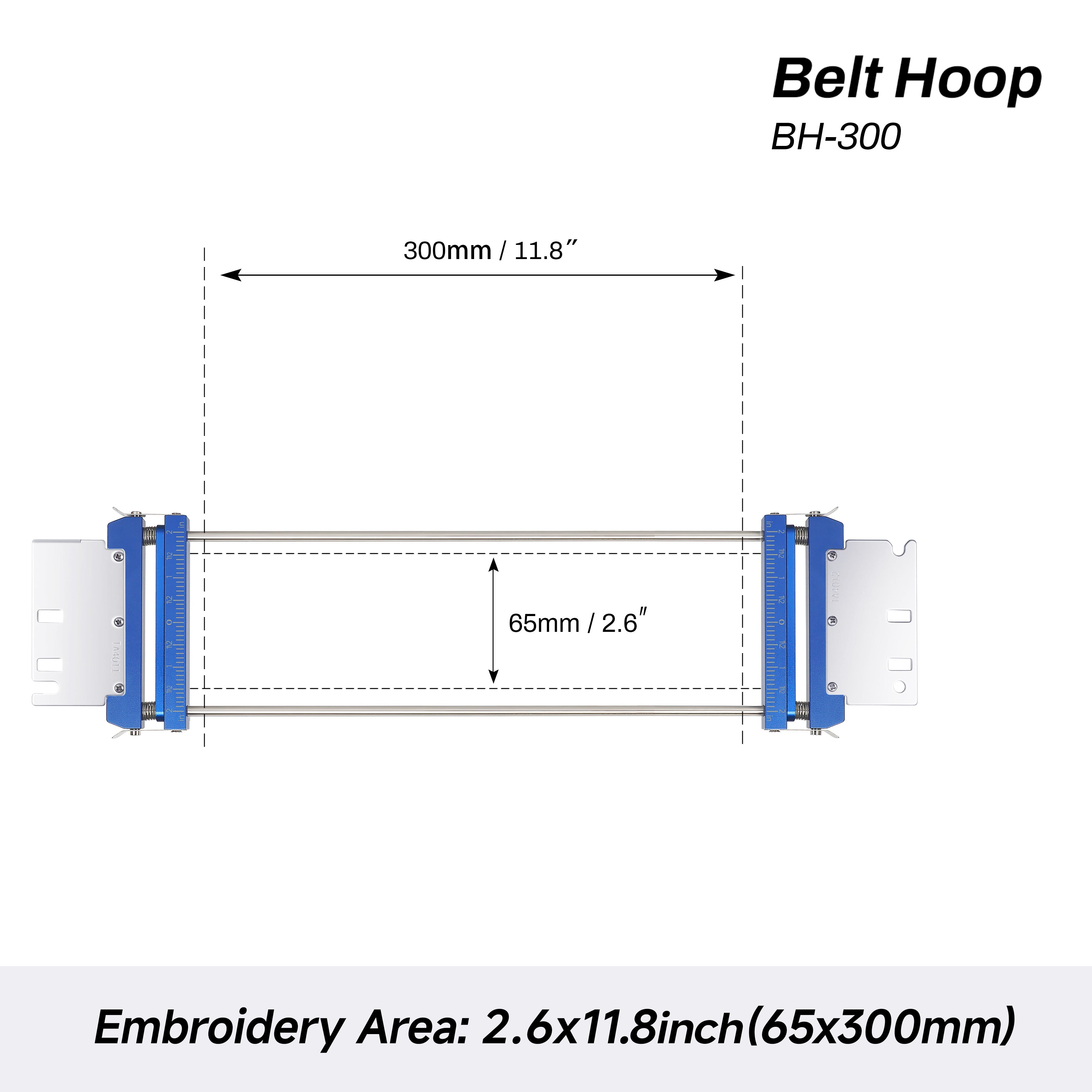 300mm Length Metal Belt Embroidery Hoop Frame for for Belts, Collars, Sashes for Doublelin Embroidery Machines