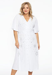 Dress circle sleeve DOLCE - white