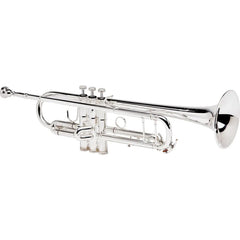 B&S Challenger II Bb Trumpet with Sterling Silver Bell and Leadpipe - Silver Plate