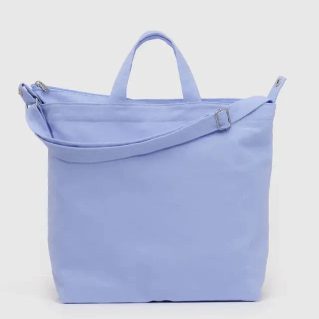 horizontal zip duck bag in french blue