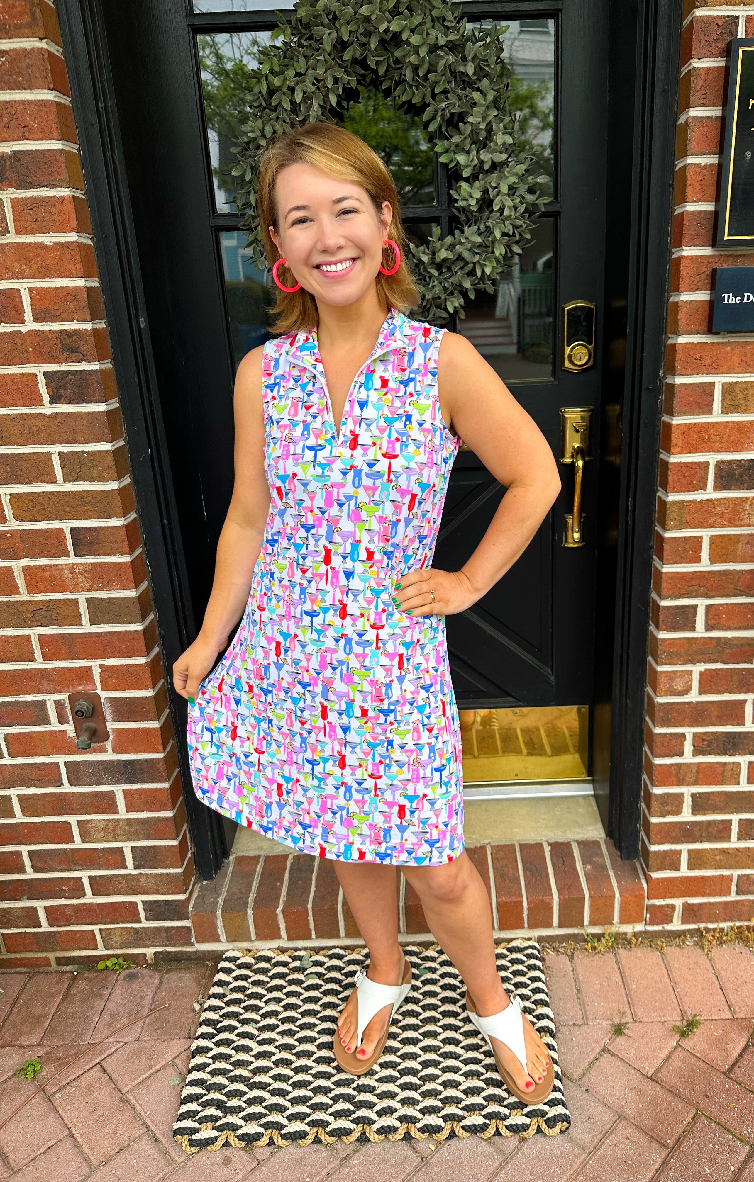 Beachtime by Lulu B Cocktail Hour Sleeveless Zip Up Dress