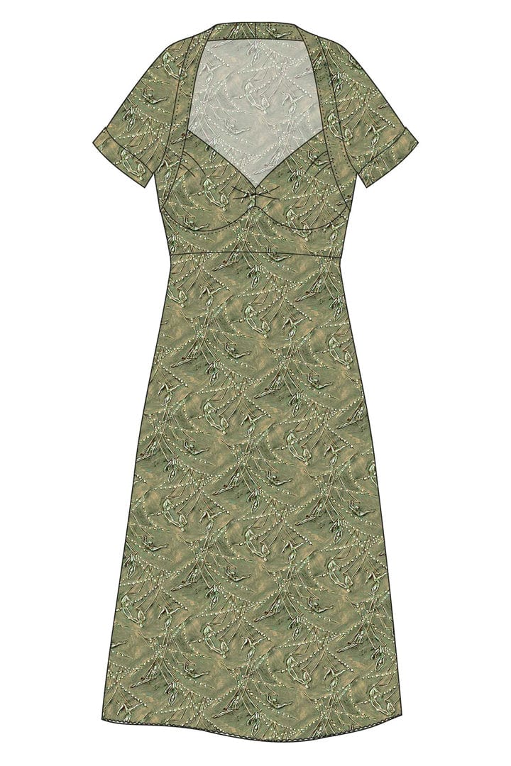 W.E.T. by Ines Schneider Dress Belladonna 22 / Artist mode hamburg print sommerkleid Unique Prints Summer Dress Handdesignierte Prints Print
