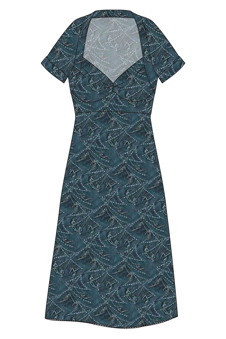 W.E.T. by Ines Schneider Dress A5122.2 / S Belladonna 22 / Artist mode hamburg print sommerkleid Unique Prints Summer Dress Handdesignierte Prints Print