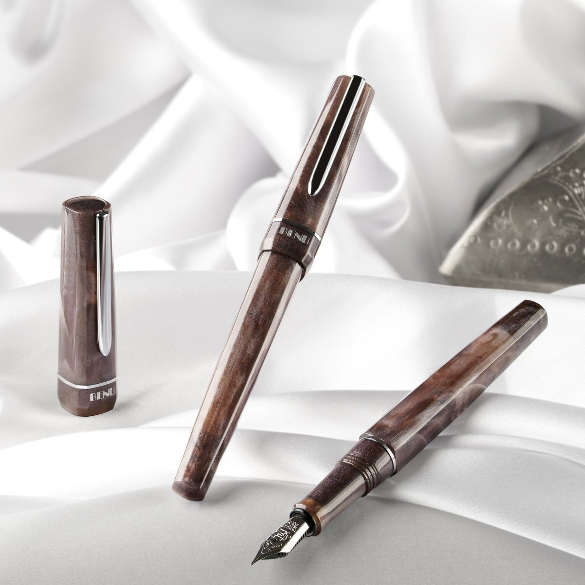 Benu Haute Fountain Pen - Satin-Pen Boutique Ltd
