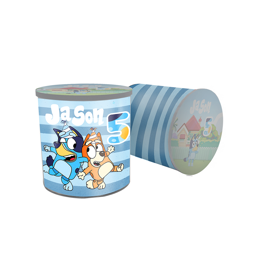 Gepersonaliseerde Bluey (Jongens) Pringles Labels/Etiketten
