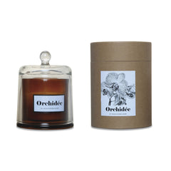 Bougie Verre et Cire Parfum Orchidée 10x13cm