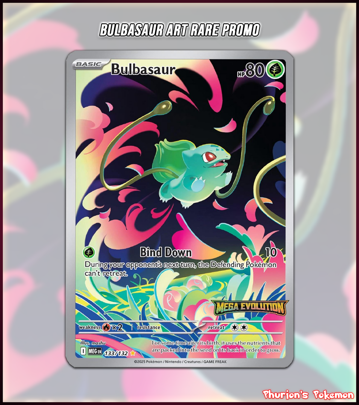 Bulbasaur STAMPED Art Rare Box Topper Promo (Singles) (Promos)