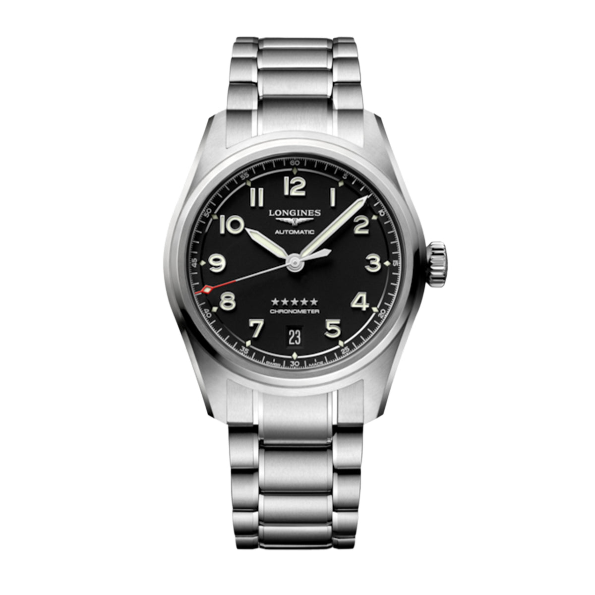 Longines Spirit Automatic Watch, 37mm Black Dial, L3.410.4.53.6