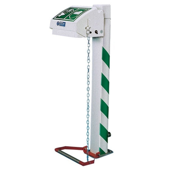 Hughes H45GP-1H Outdoor Freeze Protected Pedestal Mount Eye/Face Wash