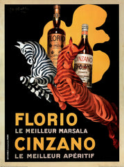 Florio E Cinzano, 1930 by Leonetto Cappiello - 24 X 32 Inches (Vintage Art Print)
