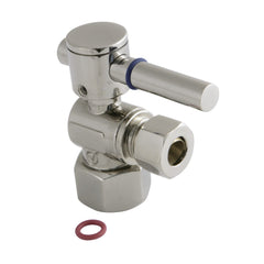 Concord CC43106DL 1/2-Inch FIP x 3/8-Inch OD Comp Quarter-Turn Angle Stop Valve, Polished Nickel