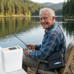 HACENOR 1-8L Continuous and Pulse Flow Portable Oxygen Concentrator Machine with Long-life Battery For Short Trip Travel Use CHO-06