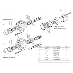 Seal Kit for Char-Lynn 241-1010-001 Motor - Steering Orbitrol
