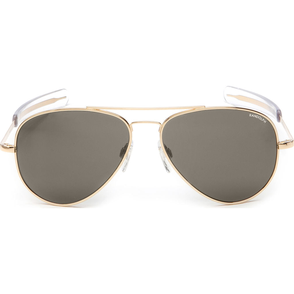 Randolph Engineering Concorde 23K Gold Sunglasses | Gray Polarized AR Bayonet CR008