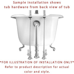 66" Clawfoot Bathtub with Oil Rubbed Bronze Tub Faucet & Hardware Package CTP15