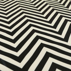 Freedom Printed Velvet Fabric Black White Chevron Stripe Pattern Upholstery Fabrics CTR-449