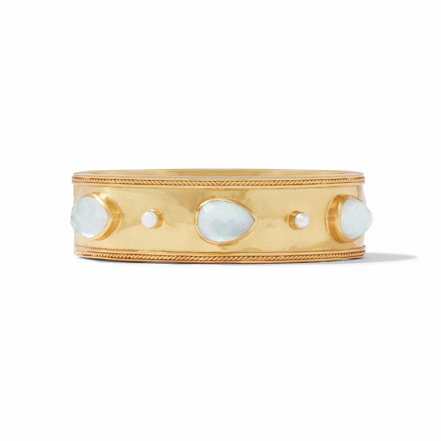 Cannes Statement Hinge Bangle Clear Crystal O/S