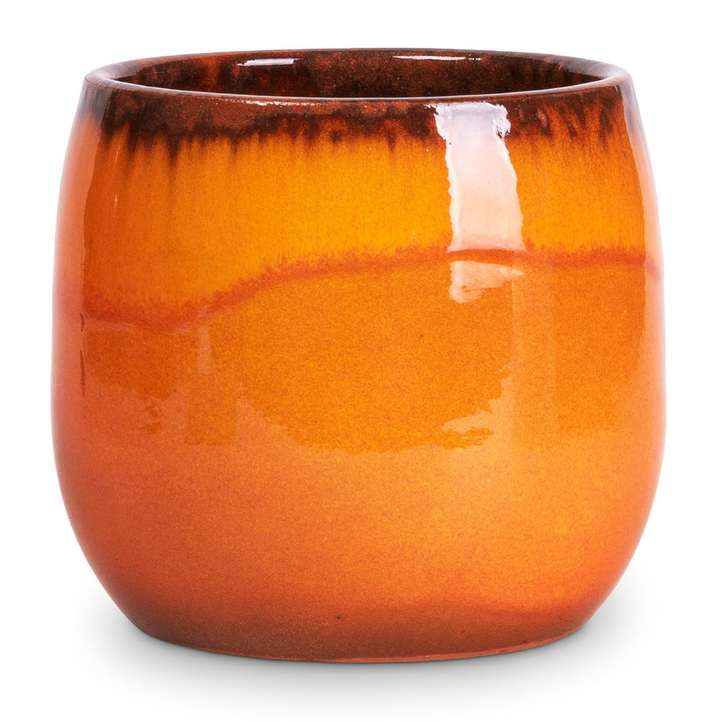 Charlotte Plant Pot - Orange - 15 x 13cm