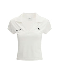Courrèges White Cotton Polo Shirt Polos