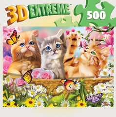 Cuddly Kitten 500pc Lenticular Puzzle
