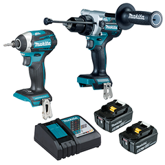 Combo DLX2412T Kit de Rotomartillo y Atornillador de Impacto Inalámbrco Makita