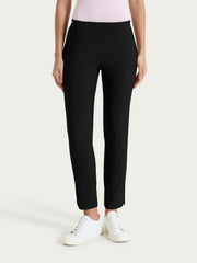 Pantalone capri con spacchetti in Linen Super Fresh Neri Donna - Ragno