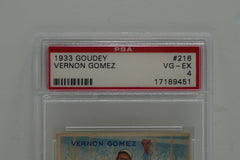 1933 Goudey Vernon Gomez 216 PSA 4