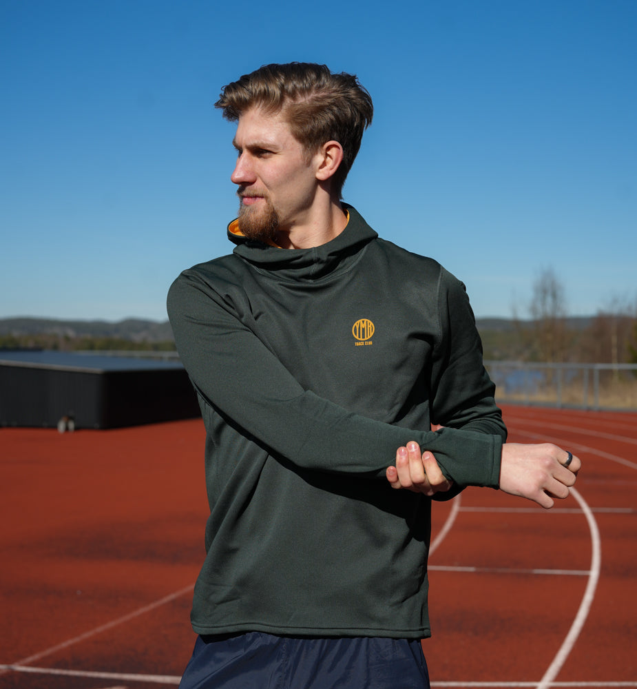 YMR Track Club Åsunden Men's Hoodie Green/Ochre