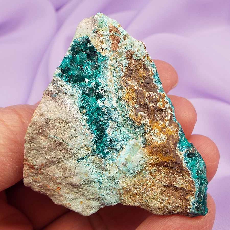 Rare Dioptase crystal cluster 55g SN52077