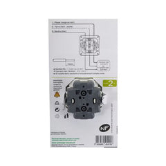 Double prise de courant 2P+T OVALIS SCHNEIDER S262089 avec terre 250V