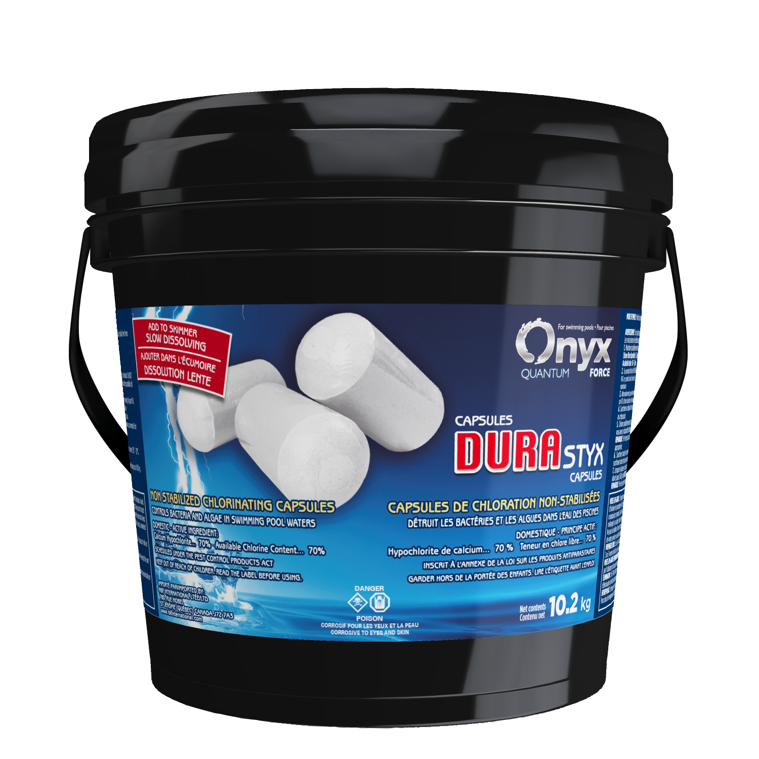 Onyx Chlore Capsules Durastyx 10.2Kg - Capsules de chlore non stabilisé