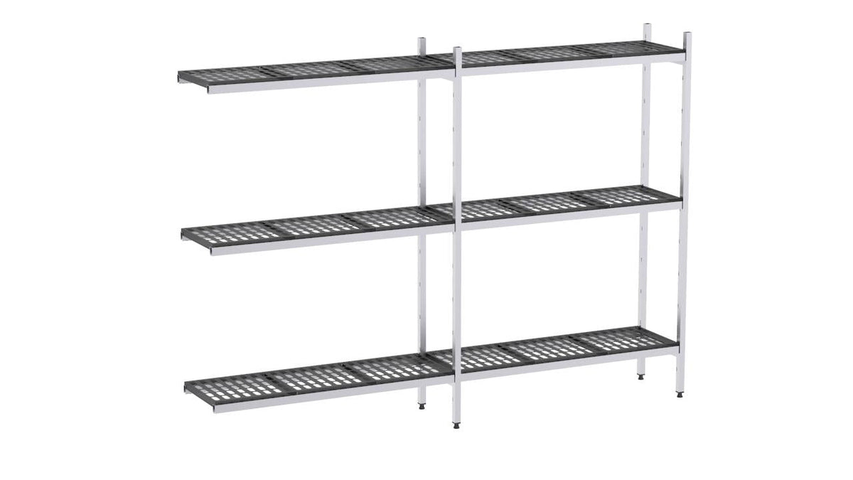 Rayonnage Aluminium Angle 2690×370 1700 3 Niveaux - Distform EAA00023