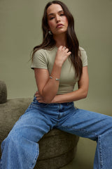 Evie Fitted T Shirt Aloe