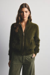 FELIX ZIP CASHMERE CARDIGAN - MOSS - WORLD OF NOMADS