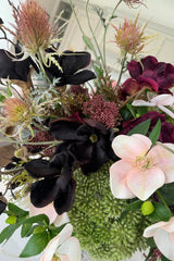 Roses, Scabiosa, Magnolia in a Stone Vase RTfact Flowers 