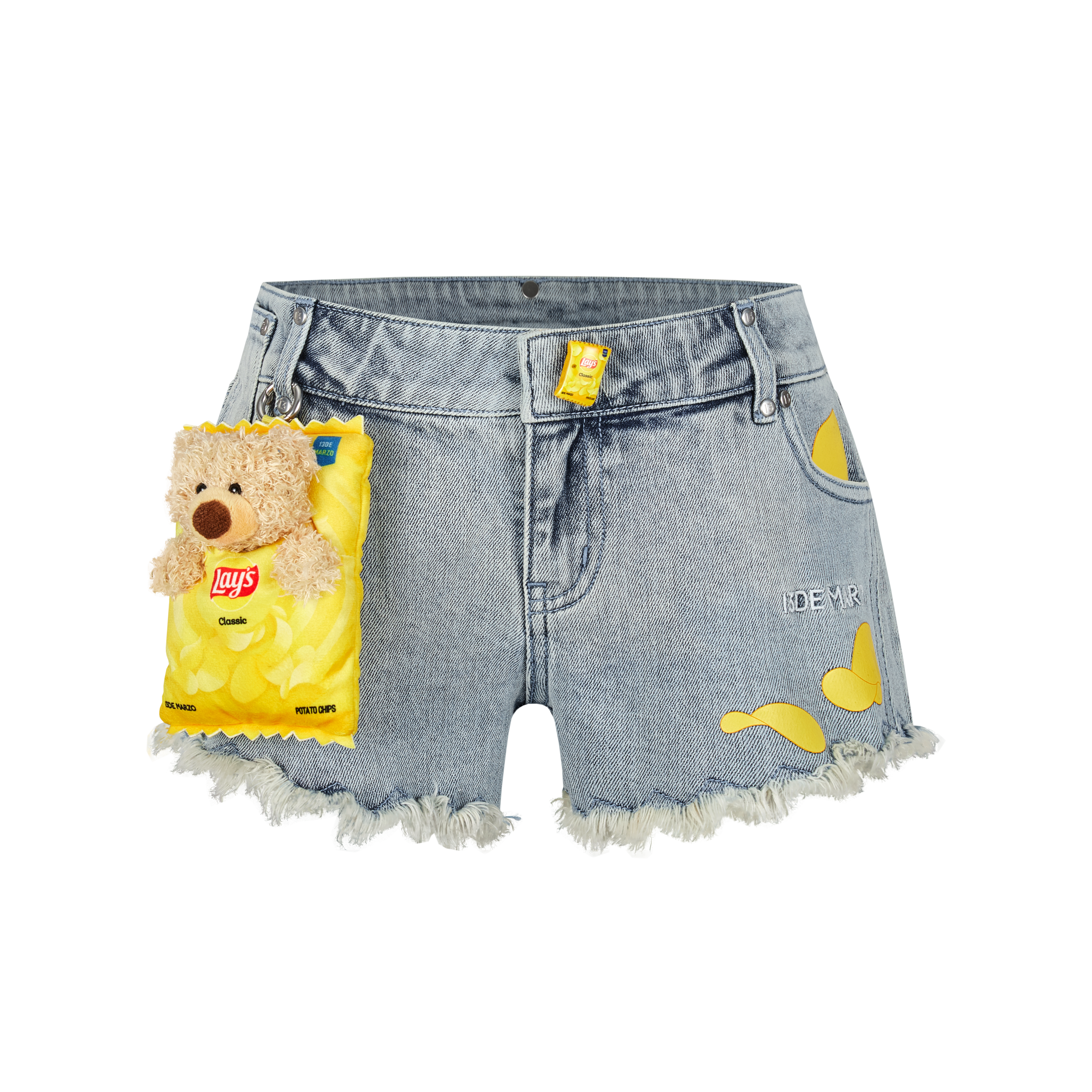 13DE MARZO Lay's Bear Washed Denim Shorts - 13DE MARZO