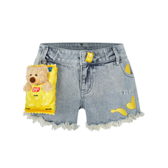 13DE MARZO Lay's Bear Washed Denim Shorts - 13DE MARZO