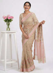 Elegant Supernet Saree in Embroidery Work