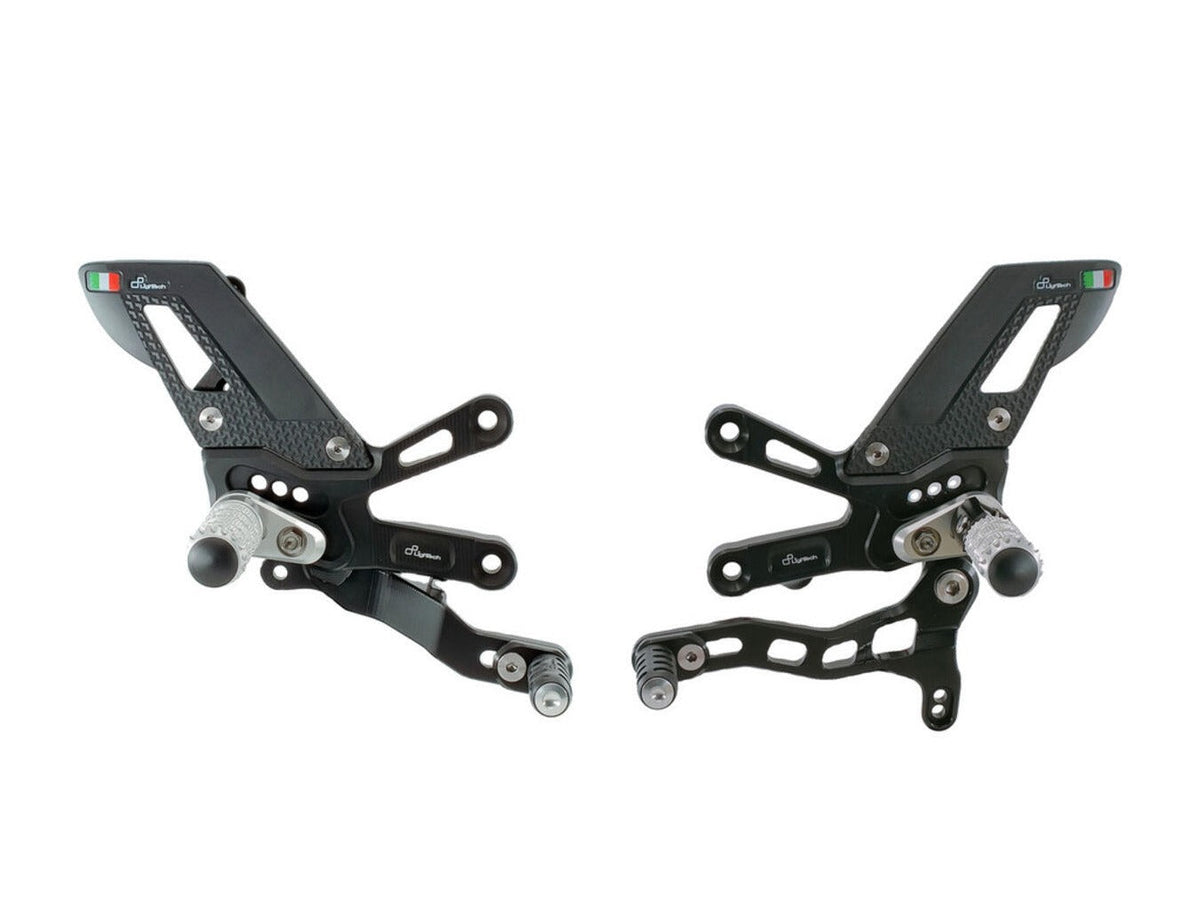 LIGHTECH FTRAP006 Aprilia RSV4 / Tuono V4 (2017+) Adjustable Rearsets (fixed footpegs; reverse shifting) – Accessories in the 2WheelsHero Motorcycle Aftermarket Accessories and Parts Online Shop