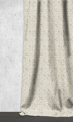 Abstract Print Home Décor Fabric By the Metre (White/ Pale Brown)