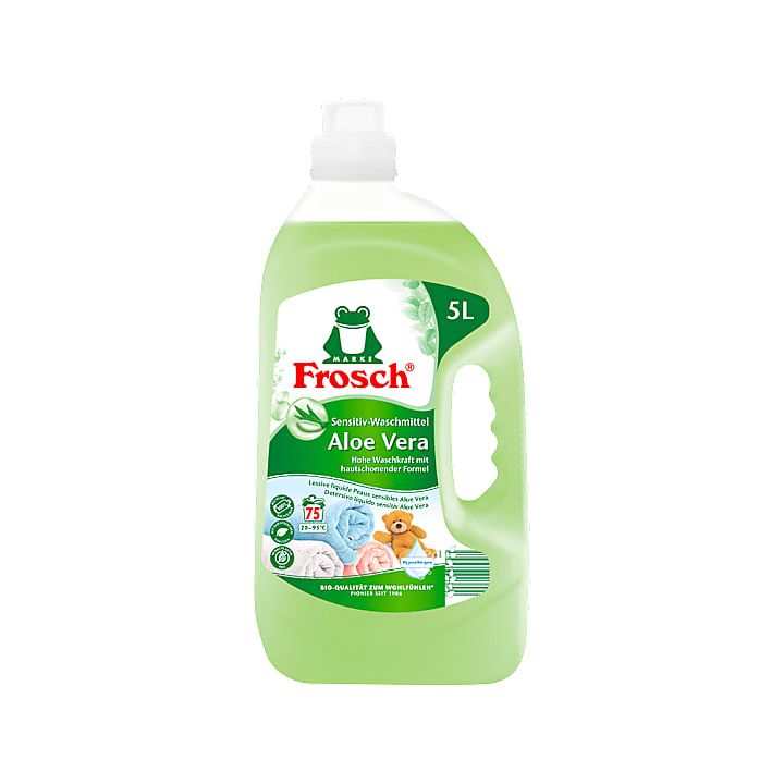 Flasche Frosch Sensitive Flüssigwaschmittel mit Aloe Vera – für 75 Waschgänge, hautschonend und sensitiv